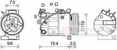VAN WEZEL 5900k183 -  Компрессор, кондиционер